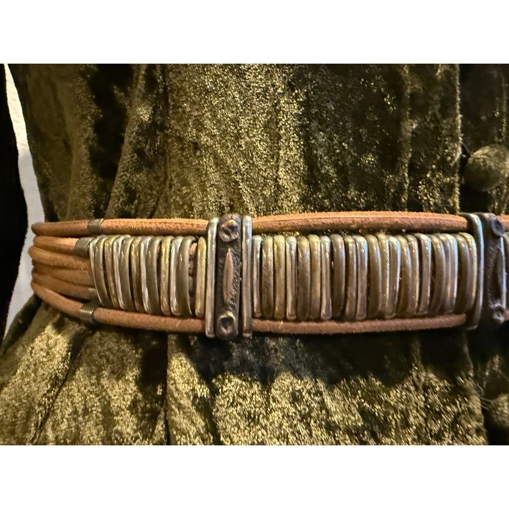 Vintage Statement Belt Bundle 4pc Snakeskin Leather Braided Rope Western Boho - Picture 4 of 16